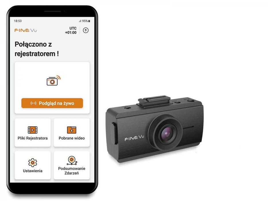 FineVu GX35 32GB mini rejestrator samochodowy QHD radary Montaż Kielce