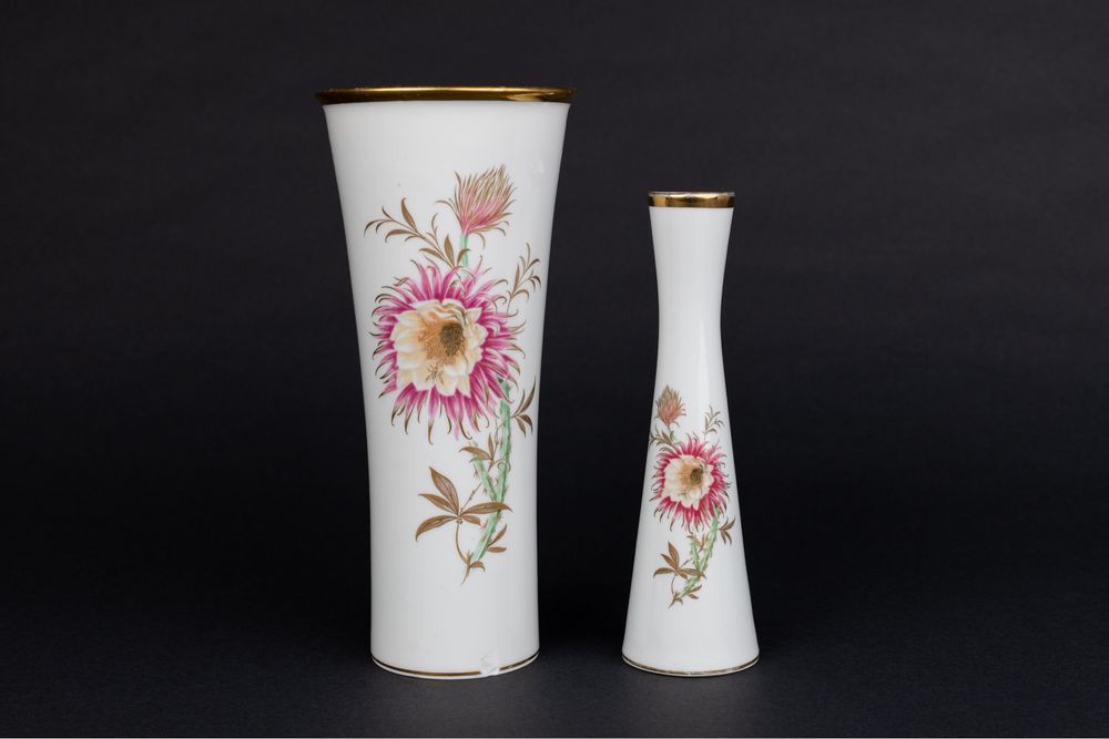 Alka Kunst Königin der Nacht wazon porcelanowy ręcznie malowany