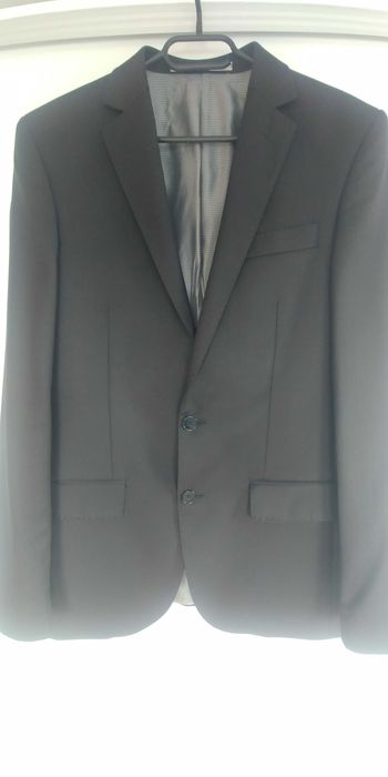 Czarny garnitur Recmam Seewil Platinum na szczupłego  r.182/88/86