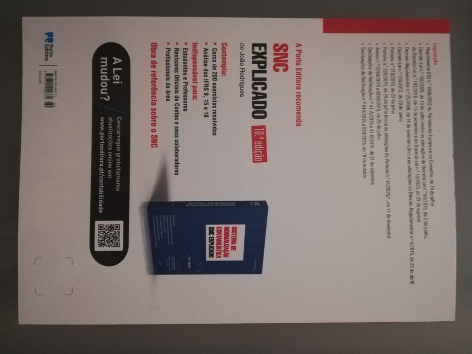 Vendo SNC (Sistema de Normalização Contabilística)