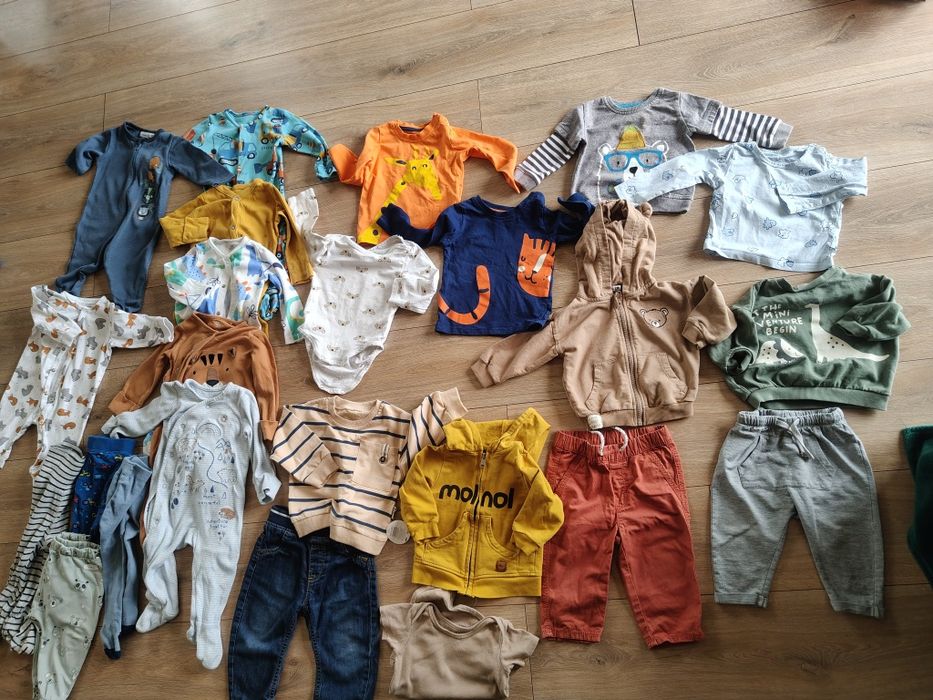 Paczka ubrań wiosna 68/74 chłopiec