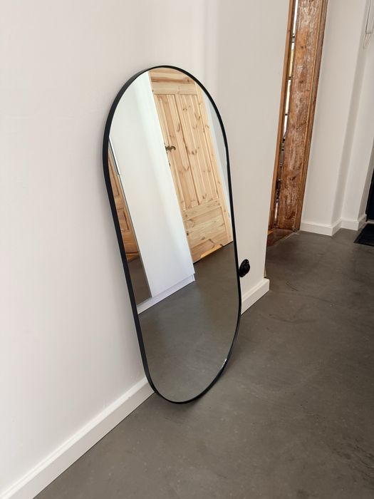 Ikea Lindbyn lustro czarne nowe owalne