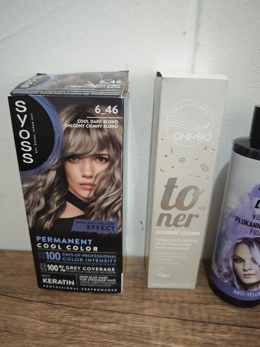 Zestaw BLOND farby syoss toner onlyBio
