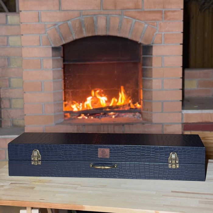 Набір шампурів КОСУЛЯ ELIT BS74 Набор для шашлыка в кейсе на подарок