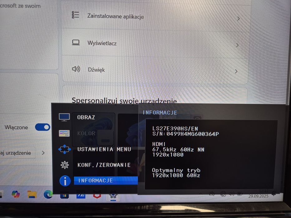 Monitor SAMSUNG S27E390H, Komis Jasło Czackiego