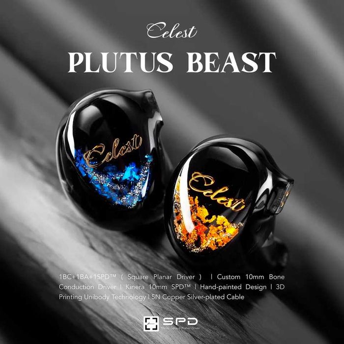 ‼️ Kinera Celest Plutus Beast (Blue) - гибридные наушники 1BC+1BA+1SPD
