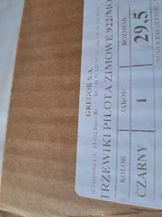 Buty pilota zimowe wojskowe rozmiar 29,5