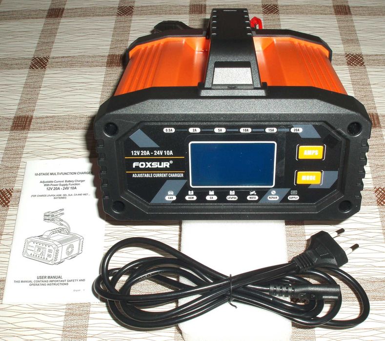 Зарядное устройство Foxsur FAC-200 12V-20A/24V-10A