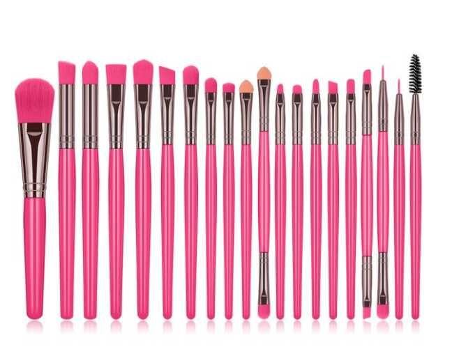 Conjunto 20 Pinceis Maquilhagem - Azuis64286375291137123