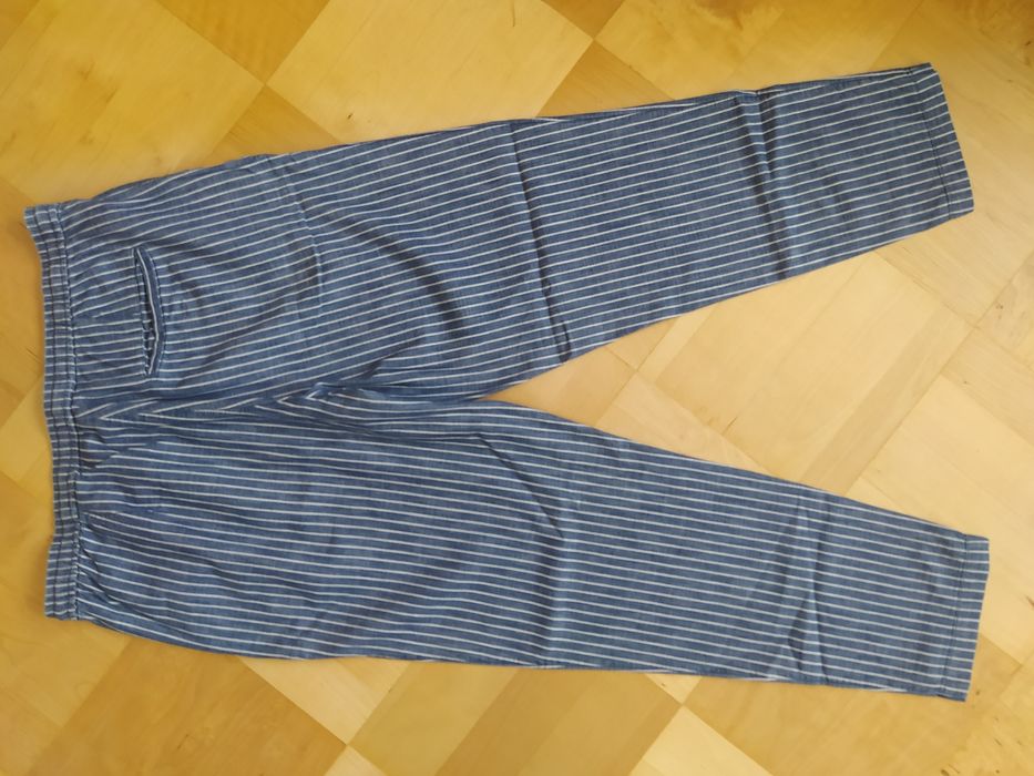 Spodnie w paski HM 42 XL damskie granatowe