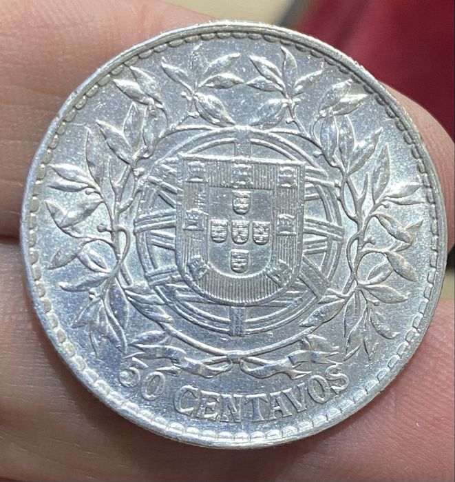 Moeda 1536 - 50 Centavos 1913 Prata