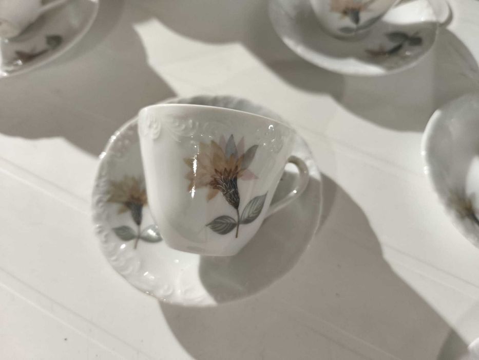 Serviço de Café SPAL Porcelana de Portugal - 12 Chávenas Completo