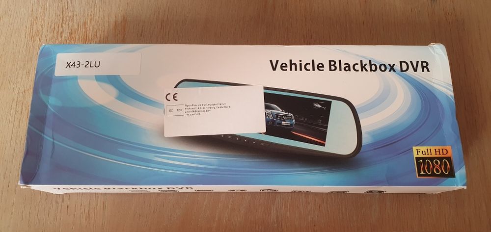 Câmara espelho retrovisor para carro Dashcam novo na caixa