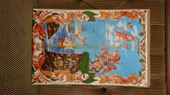 Painel de Azulejos Nossa Senhora da NAZARÉ - Quadro Pintado à mão Sra.
