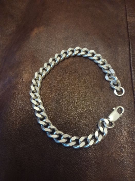 Bransoleta srebrna 925 pancerka 22 cm 37g