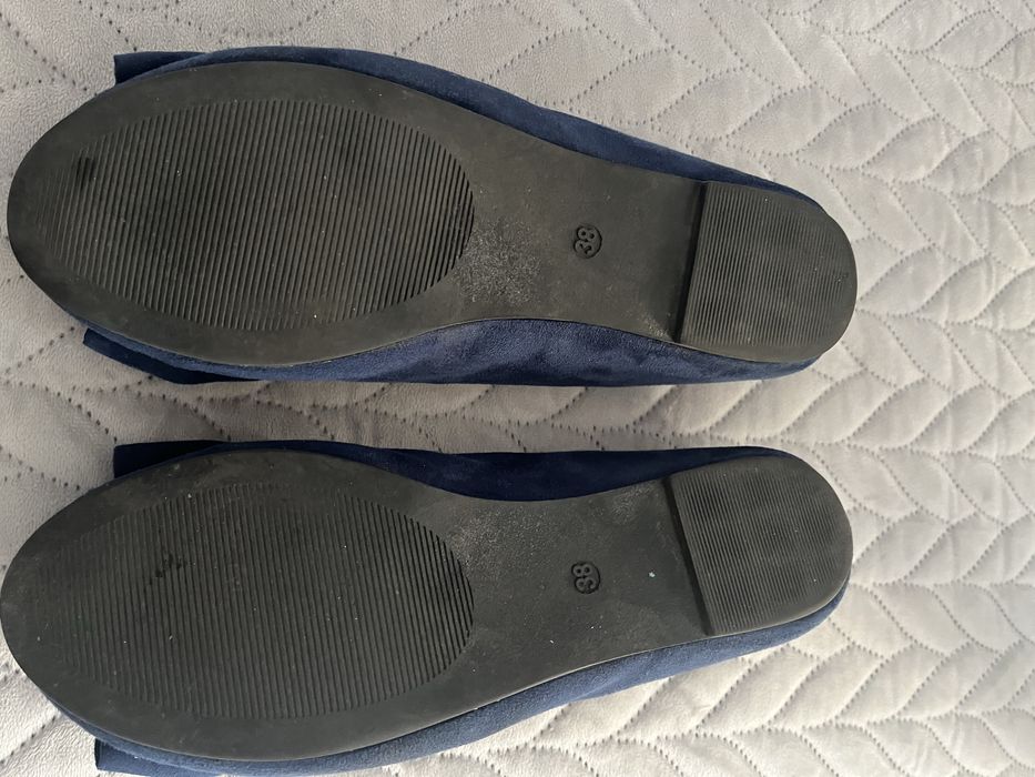 Granatowe baleriny z kokardą rozm. 38