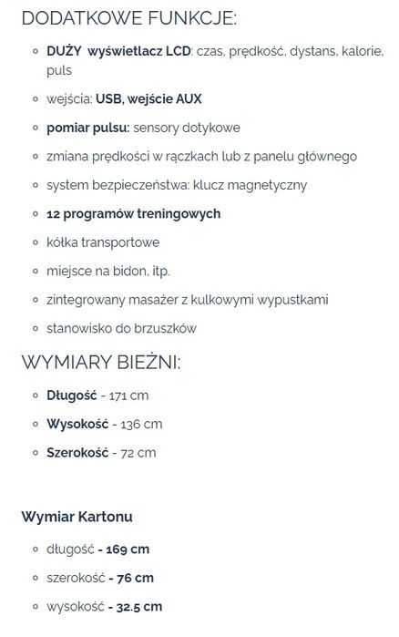 Bieżnia elektryczna  VIGO Eliton