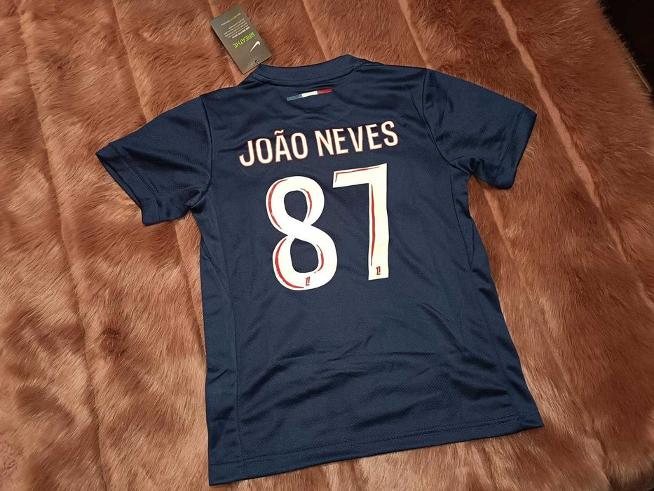 Camisola Criança JOÃO NEVES Equipamento Paris PSG | NOVO