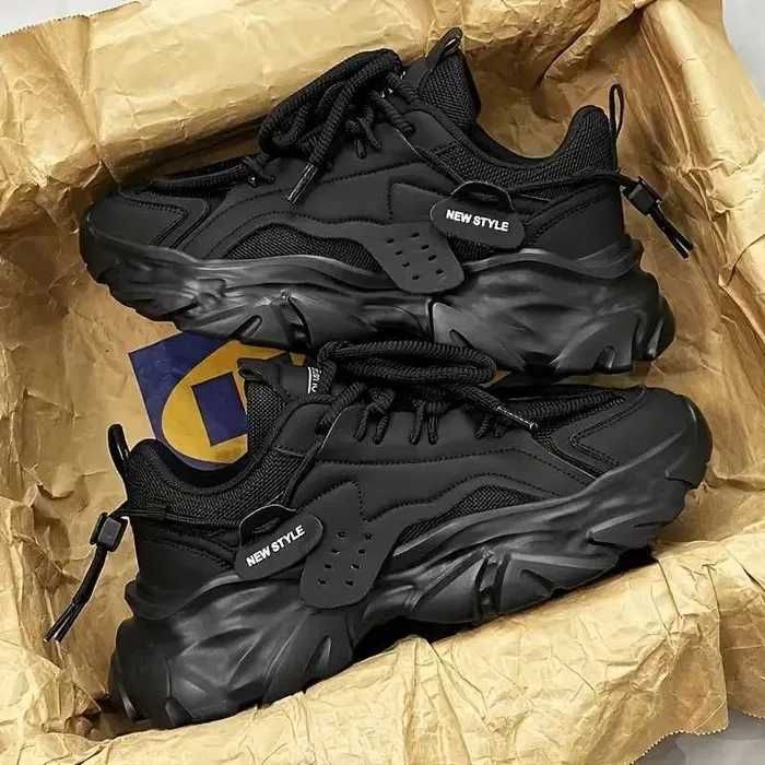 Sneakersy męskie rozmiar 42,5 27cm czarne nowe