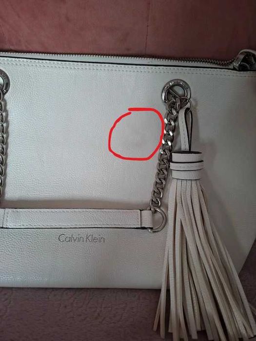 Nowa Skórzana Torebka Calvin Klein CK Shopper Biała OKAZJA