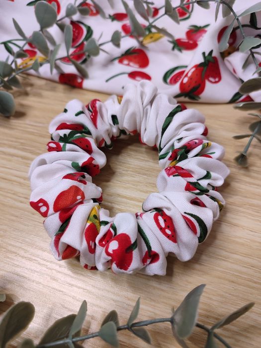Scrunchie do włosów Slim Tutti frutti Wiskoza