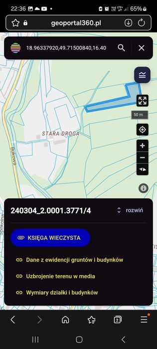 Sprzedam las 42 ary 4200m2  Brenna Bukowa