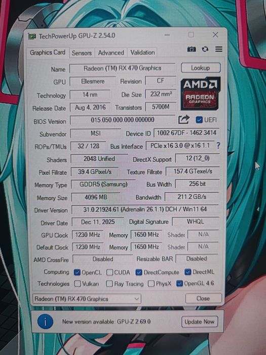 Відеокарта Radeon Rx 470 4 gb