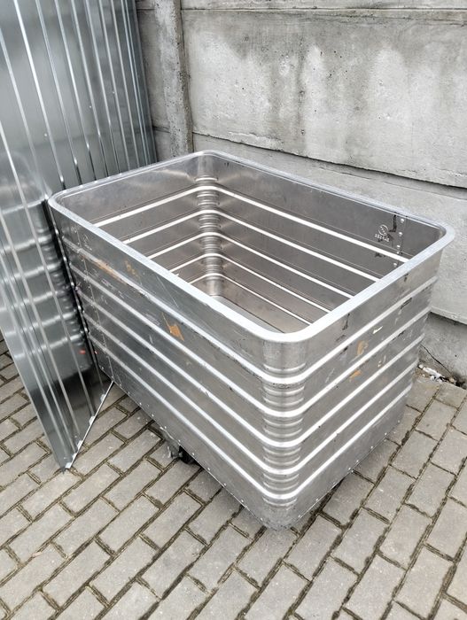 Wózek transportowy  do masarni aluminiowy magazynowy