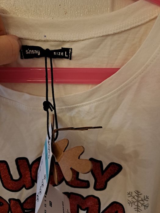 Nowa bluzka t-shirt swiateczny Sinsay rozm.L