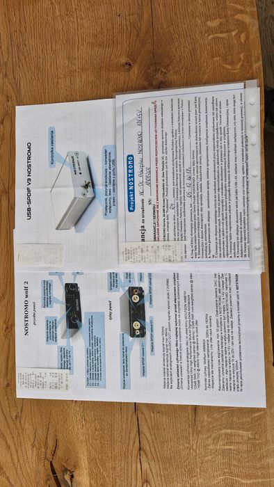 DAC Nostromo Wolf 2 + konwerter USB-SPDiF + zasilacz liniowy + coax