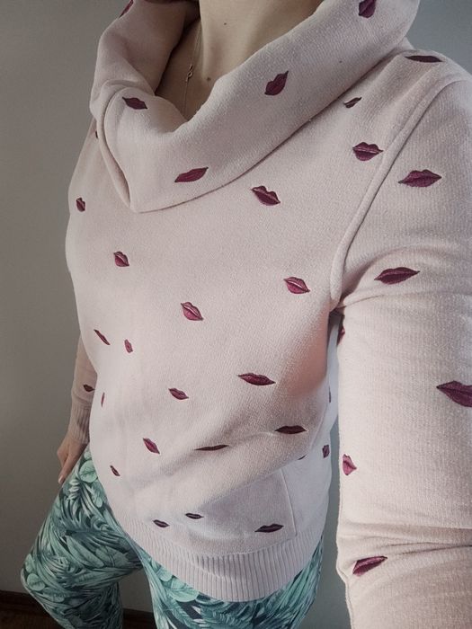 Modna Bluza Only M 38 brudny róż w usta lips