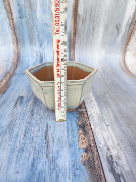 Ceramiczna doniczka - vintage - design - szkliwienie