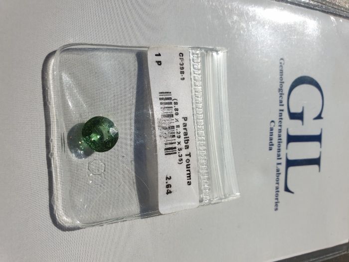 Turmalina Paraiba 2,64 Quilates Certificada