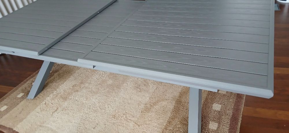 Messa de Jardim Cinza em Alumínio Tratado