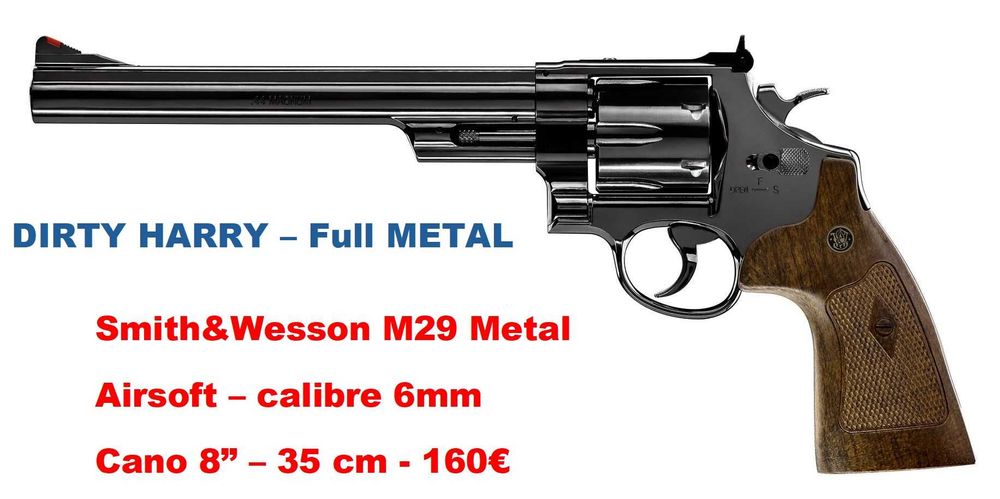 Revólver airsoft Smith & Wesson M29 + 629 + Colt Phyton 357 mola