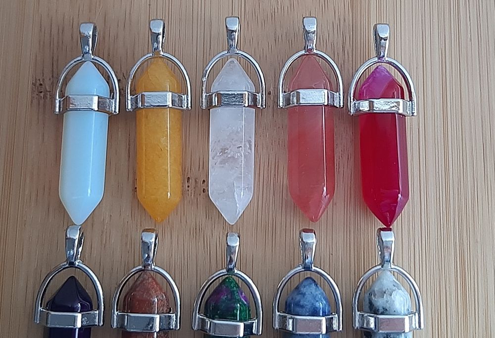 Colar Pendente Cristais - - Vários - NOVO