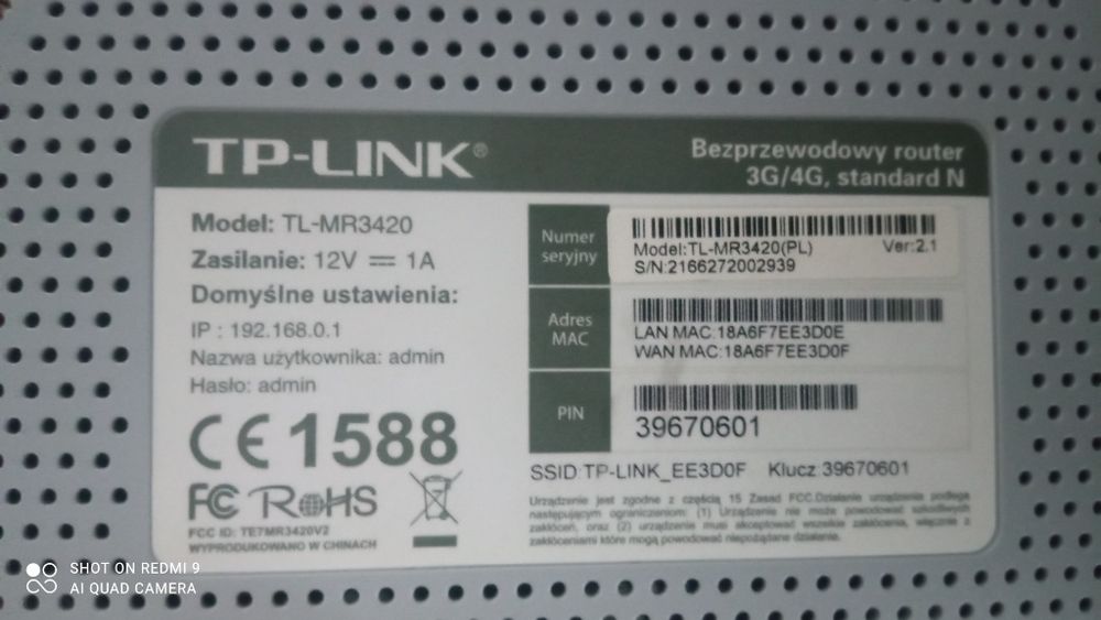 ML 3420 tp link modem