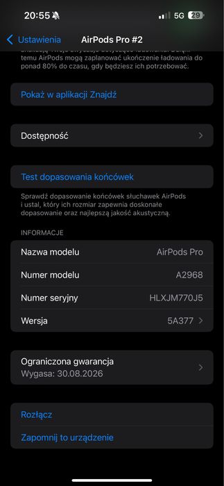 AirPods Pro2, Jak Nowe. Na Gwarancji! Oryginalne