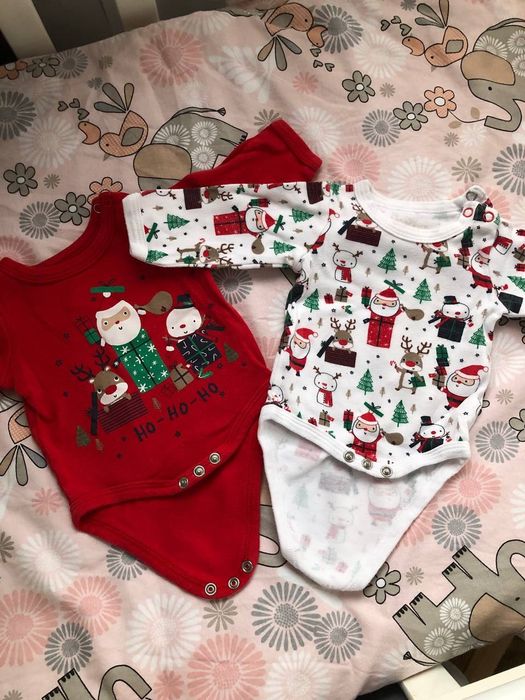 Дитячі боді з різдвяним принтом