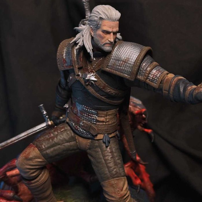 Figurka Geralt, Wiedźmin, Ręcznie Malowana