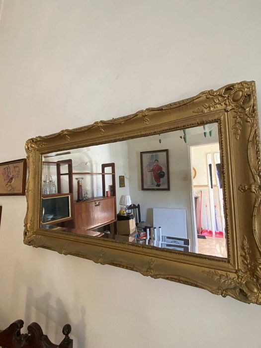 Móveis antigos sala quarto espelho mesa