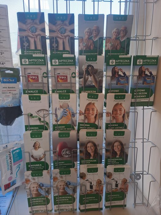 Stojak na ulotki,  kartki pocztowe