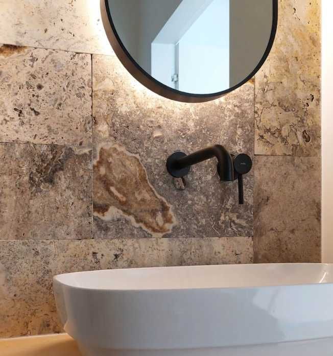 Trawertyn, komplet rzymski, płytki, stopnie, podłoga, ściana, taras