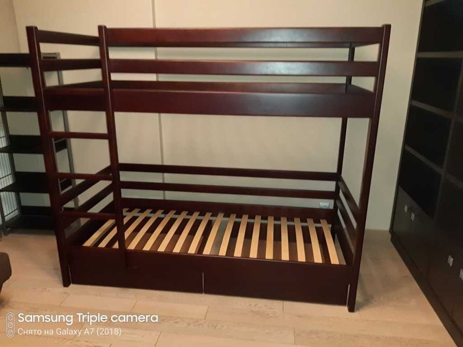 Двоярусне ліжко Ліза з масиву вільхи + Знижка на матраци! Ліжко
Нота