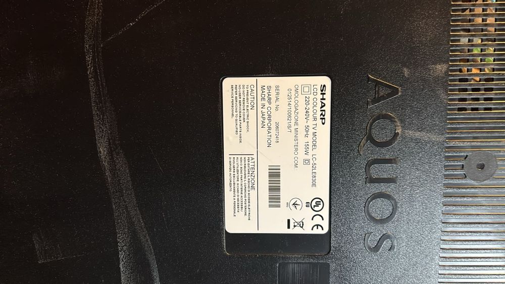 Podstawa noga stopa plus śruby TV Sharp 52LE830E