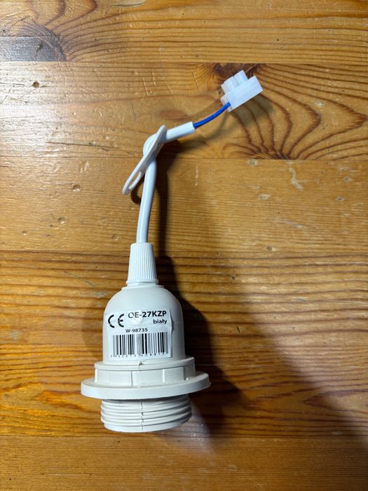 Oprawa Żarówki E27 z przewodem Biała Za Darmo