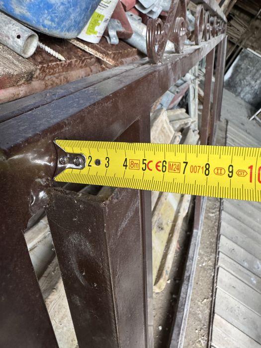 Brama przesuwna PRAWA pod deski NOWA prowadnice pod rolki 4,3m otwor