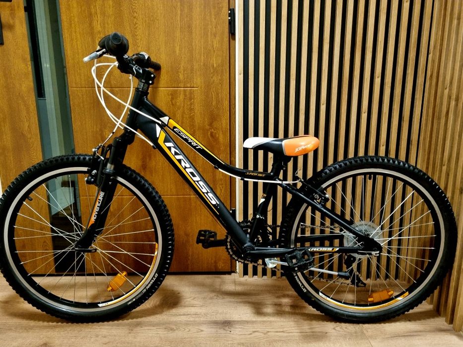 Kross Esprit Rower dziecięcy Górski Koła 24 cale Czarno Pomarańczowy