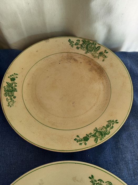 Lote 4 Pratos Antigos – Fábrica Cerâmica Lusitânia (Coimbra, Anos 30)