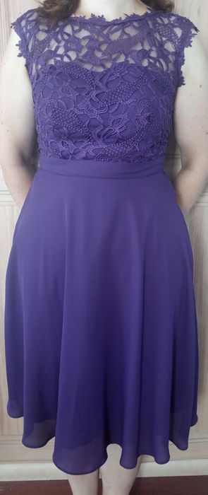 Sukienka wyjściowa fioletowa 40/42 jak nowa